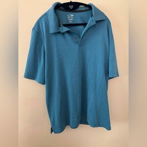 Champion Mens Duo Dry Blue Short Sleeve Polo Size L VGUC